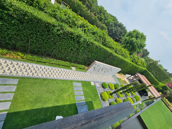 Developed lawn and hedge landscape by Metron World